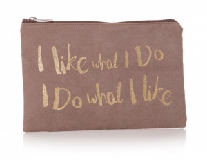'I like what I do' Pouch - Gold
